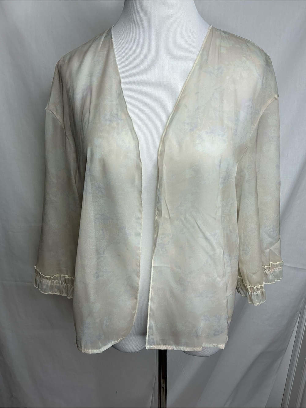 2178 - Silk-Blend Sheer Open Front Robe Jacket-Inside Top and Pants Not Included - Picture 2 of 7